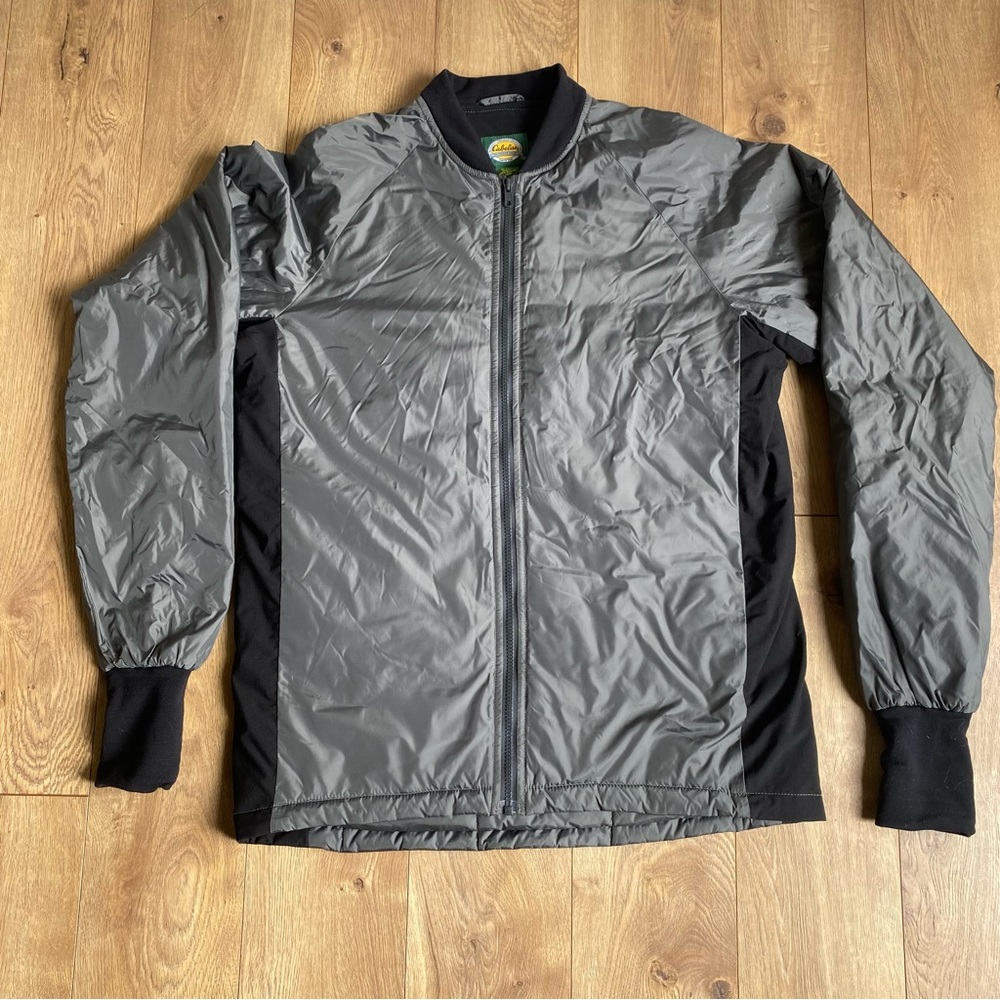 Cabela's Men's 100% Nylon Quilted Lining Insulated Full Zip Jacket Gray Medium